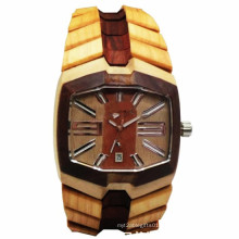 Hlw046 OEM Men′s and Women′s Wooden Watch Bamboo Watch High Quality Wrist Watch